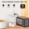 imageUL Listed Cable Matters 3Pack 3 Outlet Wall Adapter Grounded Cube Tap Outlet Splitter 3 Way Plug Adapter 3Prong Power Splitter BlackWhite