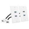 imageCable Matters 2Pack 1Port 8K HDMI Wall Plate Supports 8K60Hz 4K120Hz VRR ALLM HDR HDCP 23 HDMI Wall Outlet White2Port