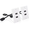 imageCable Matters 2Pack 1Port HDMI Wall Plate in White 4K UHD ARC and Ethernet PassThru Support2Port