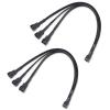 imageCable Matters 2Pack 3 Way 4 Pin PWM Fan Splitter Cable  12 Inches  30cm 1x PWMControlled Fan with 2 Follower Fans PC Fan Splitter 1 to 3 Converter PCFan Extension Cable