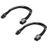 imageCable Matters 2Pack 6 Pin PCIe Extension Cable 10 Inches PCIe to PCIe Power Extension