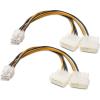 imageCable Matters 2Pack 6 Pin PCIe to Molex Power Cable 6 Inches 2 Molex to 6 Pin PCIe