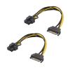 imageCable Matters 2Pack SATA to 62 Pin Power Cable  7 Inches SATA to 8 Pin PCIe  6 Pin PCIe Power Cable