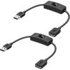 imageCable Matters 2Pack USB On Off Switch  3ft Support Data and Power Short USBA Extension Cable with ON Off USB Power Switch1 ft