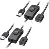 imageCable Matters 2Pack USB On Off Switch  3ft Support Data and Power Short USBA Extension Cable with ON Off USB Power Switch3 ft