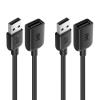 imageCable Matters 3Pack Short USB Extension Cable  3ft Male to Female USB Extender Cable USB20 Extension Cord 480Mbps Black10 Feet