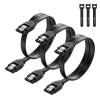 imageCable Matters 3Pack Straight SATA Cable  18 Inch SATA III 6Gbps Data Cable for SSD HDD CDDVD Drives Hard Drive Optical Drive Gaming PC Desktop Motherboard BlackBlack
