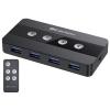 imageCable Matters 4 Port USB 30 Switch USB Sharing Switch for 4 Computers and USB Peripherals  Button or Wireless Remote Control Switching  Includes a USBC Adapter for USBC USB4 and Thunderbolt 4
