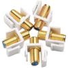 imageCable Matters 5 Pack RG6 Keystone Jack Insert Coaxial Keystone Jack Insert Gender Changer