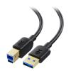 imageCable Matters 5Gbps Long USB 30 Cable  10ft USB A to B Cable USB3 Cord with TypeB 30 Connector for Hard Drive EnclosureBuiltin Hub and More BlackBlack