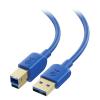 imageCable Matters 5Gbps Long USB 30 Cable  10ft USB A to B Cable USB3 Cord with TypeB 30 Connector for Hard Drive EnclosureBuiltin Hub and More BlackBlue