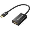 imageCable Matters Braided Aluminum USB C to HDMI Adapter Support 4K 60Hz 2K 144Hz and HDR HDMI to USB C Adapter in Matte Black for iPhone 1615 Pro Max Plus MacBook Pro Dell XPS Surface ProBlack