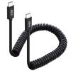 imageCable Matters Coiled USB C to USB C Cable 14 Feet Up to 60W Charging 480Mbps Data Transfer Compatible with Apple CarPlay Android Auto USBC Charger Cable for iPhone 1615 Galaxy S241Pack