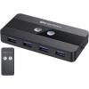 imageCable Matters Dual 4K 60Hz USB C KVM Switch for 2 Computers 2 Monitors Not Work with Desktop PCs or Chromebooks with RF Remote Control HDMI DisplayPort ampamp 4X USB 30 Compatible with Thunderbolt 4