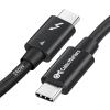 imageCable Matters Intel Certified 40Gbps Thunderbolt 4 Cable 33ft with 8K Video and 240W Charging  1m Compatible with USB4 Thunderbolt 3 Cable and USBCBlack
