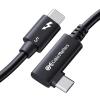 imageCable Matters Intel Certified 80Gbps Right Angle Thunderbolt 5 Cable with up to 120Gbps Bandwidth Boost and 240W Charging  08m  26ft Compatible with Thunderbolt 4 USB4 and USB C Black