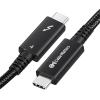 imageCable Matters Intel Certified Braided 40Gbps Active Thunderbolt 4 Cable 66 ft with 100W Charging Power Delivery and 8K Video  Fully Compatible with Thunderbolt 3 USB 4  USB4 and USB C PortBlack