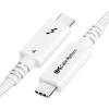 imageCable Matters Intel Certified Braided 40Gbps Active Thunderbolt 4 Cable 66 ft with 100W Charging Power Delivery and 8K Video  Fully Compatible with Thunderbolt 3 USB 4  USB4 and USB C PortWhite