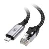 imageCable Matters Plug ampamp Play Braided USB C to Ethernet Cable  10ft Gigabit Ethernet to USB C Cable Thunderbolt 45 Compatible Ideal for MacBook iPad Pro XPS Surface Pro3 Feet