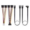 imageCable Matters SATA III Data Cable and SATA Power Cable Kit with Straight and 90 Degree SATA3 Connector Power Splitter Adapter and Molex Adapter in Black