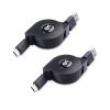 imageCable Matters Short Retractable USB C Cable 1m Retractable USB C to USB A USB C to USB Cable iPhone 15 Charger Cable Compatible with iPhone 15 Pro Max Plus