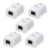 imageCable Matters UL Listed Cat6 5Pack RJ45 Surface Mount Box  1 Port in White Cat6 Ethernet Mount Box5Pack