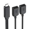 imageCable Matters USBC Male to Dual USBA Female Splitter 1 in 2 Out  1ft USBC to USB Splitter Hub with 480Mbps Data Transfer BC 12 Charging Support