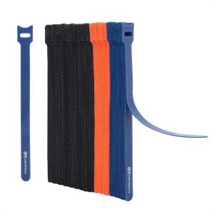 imageCable Matters 100Pack 8inch HookandLoop Reusable Wire TiesCable Ties with 42 lbs Tensile Strength  MultiColor Black Blue and Orange Cord Ties Cord Wrap Zip Ties Cable Management Straps8inch