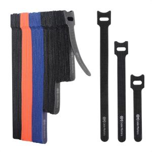 imageCable Matters 100Pack 8inch HookandLoop Reusable Wire TiesCable Ties with 42 lbs Tensile Strength  MultiColor Black Blue and Orange Cord Ties Cord Wrap Zip Ties Cable Management Straps4 6 8inch