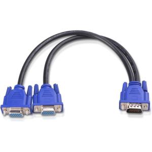 imageCable Matters 1ft VGA Splitter Cable  Mirror Display Only No Extension Supports Full HD 1080P VGA Y Cable for Screen Duplication