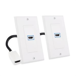 imageCable Matters 2Pack 1Port 8K HDMI Wall Plate Supports 8K60Hz 4K120Hz VRR ALLM HDR HDCP 23 HDMI Wall Outlet White1Port