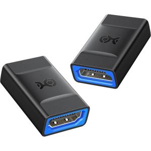 imageCable Matters 2Pack 48Gbps HDMI 21 Coupler for 8K60Hz  4K240Hz with HDR 8K HDMI Extender Female to Female Adapter Black