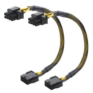 imageCable Matters 2Pack 8 Pin EPS CPU Extension Cable  10 Inches 8Pin ATXCPU Power Cable Male to Female
