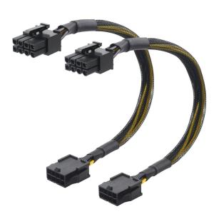 imageCable Matters 2Pack 8 Pin PCIe Extension Cable  10 Inches Male to Female NOT for Direct PSU Use 8 Pin GPU Power Extension Cable Not 62 Pin