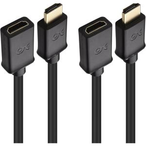 imageCable Matters 2Pack High Speed HDMI Extension Cable 6 ft Male to Female HDMI Extender Cable with Ethernet  3D and 4K Resolution Ready3 Feet