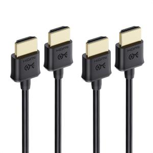 imageCable Matters 2Pack Ultra Thin HDMI Cable 6 ft Support 4K60Hz Ultra Slim HDMI Cable 4K Rated with Ethernet HDR Support for PS5 Xbox Series XS RTX40903090 RX 79007800 Apple TV and More3 Feet