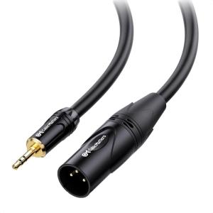 imageCable Matters 35mm to XLR Cable  6ft Male to Male XLR to 18 Inch Cable Compatible with iPod MP3 Player Laptop Voice Recorder and More Black  Not for Microphone Use15 Feet
