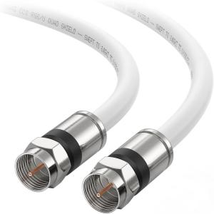 imageCable Matters 3Pack RG6 Coaxial Cable  3ft CL2 Rated for inWall UseCM Quad Shield Coaxial Cable Short Coax Cord for TV Digital Router Satellite Receiver and More BlackWhite