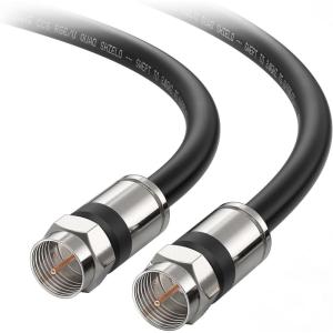imageCable Matters 3Pack RG6 Coaxial Cable  3ft CL2 Rated for inWall UseCM Quad Shield Coaxial Cable Short Coax Cord for TV Digital Router Satellite Receiver and More BlackBlack