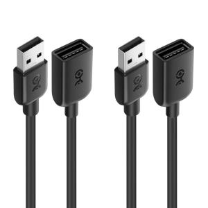 imageCable Matters 3Pack Short USB Extension Cable  3ft Male to Female USB Extender Cable USB20 Extension Cord 480Mbps Black10 Feet