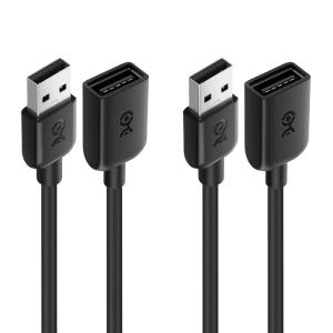 imageCable Matters 3Pack Short USB Extension Cable  3ft Male to Female USB Extender Cable USB20 Extension Cord 480Mbps Black3 Feet
