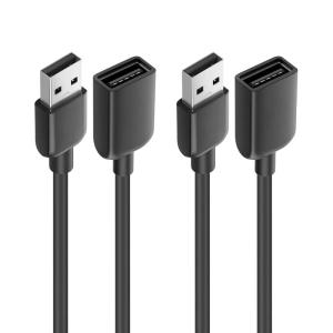imageCable Matters 3Pack Short USB Extension Cable  3ft Male to Female USB Extender Cable USB20 Extension Cord 480Mbps Black6 Feet