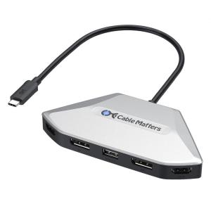 imageCable Matters 4K Quad Display USB C MST Adapter Windows Only Supports Up to 8K60Hz  4X 4K60Hz Video 140W Charging USB C Hub with 2X DisplayPort 21 and 2X HDMI 21 Thunderbolt 45 Compatible