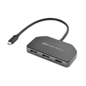 imageCable Matters 4K Triple Display USB C Hub with 2X DisplayPort 1x HDMI and 100W Charging for Windows  DisplayPort 14 and DSC 12 Enabled for Triple 4K 60Hz Display  Not Compatible with Mac
