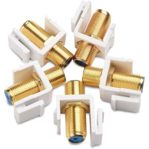 imageCable Matters 5 Pack RG6 Keystone Jack Insert Coaxial Keystone Jack Insert Gender Changer