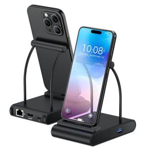 imageCable Matters 5in1 iPhone 1615 USB C Hub HDMI 4K60Hz iPad Docking Station with Gigabit Ethernet USBA 32 Port 100W PD USB C Hub Stand for iPhone 1615 Pro Max iPad Pro Galaxy S23 Ultra