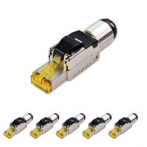 imageCable Matters 6Pack Tool Free Shielded RJ45 Cat 8 Cat8 Field Termination Plug Cat8 Connector Cat8 Plug