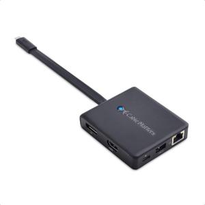 imageCable Matters 7in1 USB C Hub with Triple Display HDMI DisplayPort VGA 2x USB 30 Gigabit Ethernet 100W Charging  Thunderbolt 4 USB 4 USB4 Compatible with MacBook Pro Dell XPS Surface Pro