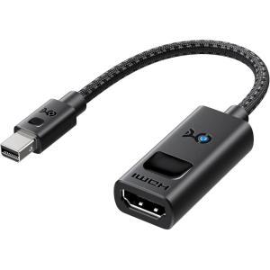 imageCable Matters Active 8K Mini DisplayPort 14 to HDMI 21 Adapter with 4K 240Hz  8K 60Hz Unidirectional Mini DisplayPort to HDMI 21 Cable Adapter Black