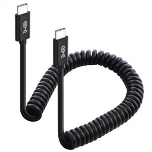 imageCable Matters Coiled USB C to USB C Cable 14 Feet Up to 60W Charging 480Mbps Data Transfer Compatible with Apple CarPlay Android Auto USBC Charger Cable for iPhone 1615 Galaxy S241Pack